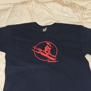 Black T-Shirt with Red Graphic